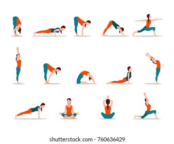 30,055 Yoga pose set Images, Stock Photos & Vectors | Shutterstock