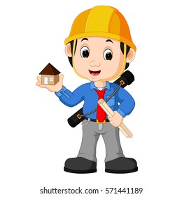 Young Man Architect Cartoon