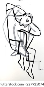 young man posing and