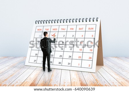 Similar – Image, Stock Photo Calendar page October in english