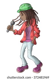Young Singer Stage Stock Illustration 372481969 | Shutterstock