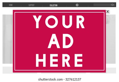 Your Ad Here Marketing Advertising Commercial Concept