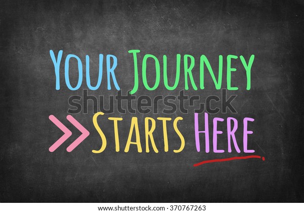 Your Journey Starts Here Stock Illustration 370767263