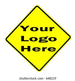 Your Logo Here Sign Isolated On A White Background