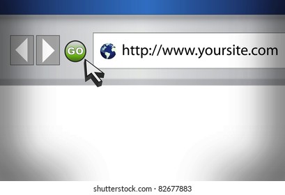 Your site - internet browser web site illustration