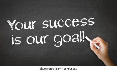 Your Success Is Our Goal Chalk Illustration