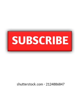 YouTube Subscribe Logo On A White Background