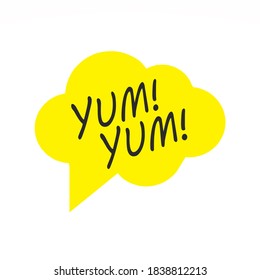 Yum Yum Word Printable Graphic Tee Stock Illustration 1838812213 ...