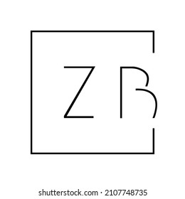 ZB modern initial logo linked square concept with high quality professional design that will be best for your company