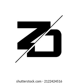 ZD modern initial logo in abstract concept with high quality professional design that will be best for your company