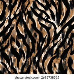 Zebra and leopard batik pattern, abstract animal prints, textile animal texture.