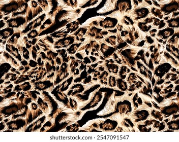 zebra leopard pattern in brown tones