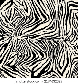 Zebra Pattern Black White Tiger Design 