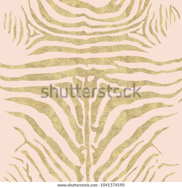 zebra with gold stripes