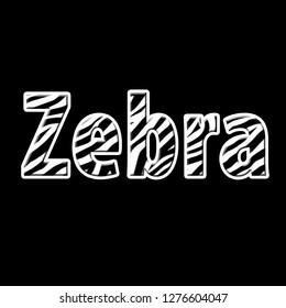 Zebra Stripes Textured Word Stock Illustration 1276604047 | Shutterstock