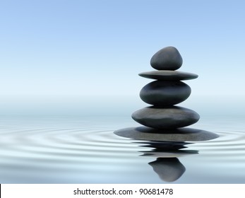 Zen Stones Balance Peace Silence Concept