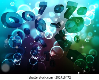 Zero Background Showing Binary Data And Programming 
