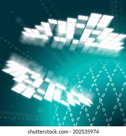 Zero One Background Meaning Internet Virtual And Server  