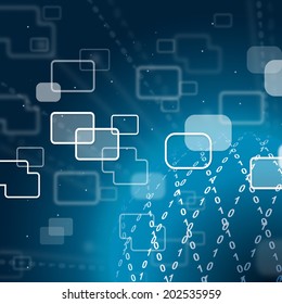 Zero One Background Showing Internet Technology And Broadband 