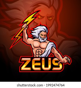Zeus esport logo mascot design