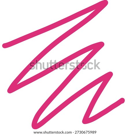 The zig zag streaks are regular, purple in color