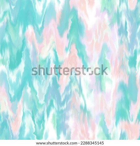 Zigzag seamless pattern. Abstract wavy lines background. Blurred smeared chevron texture. Monochrome bleeding florals. Distorted paints stripes in Ebru style.