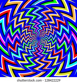 Zigzag Spinners     (motion illusion)