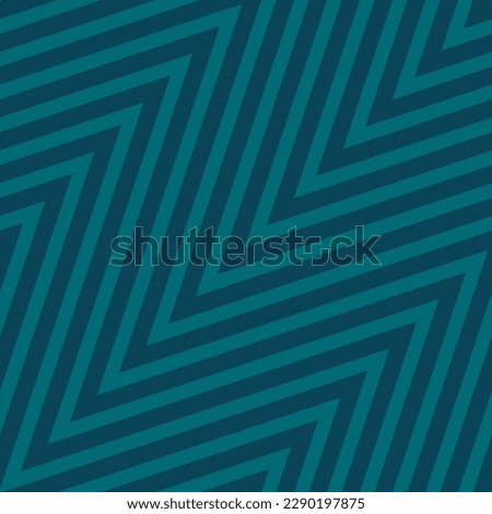 Zigzag stripes seamless pattern. Raster diagonal chevron texture. Diagonal lines, striped zig zag. Teal green color. Simple modern abstract geometric background. Repeat design for decoration, print