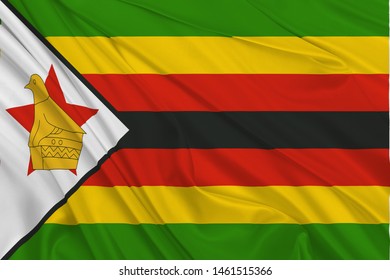 Zimbabwe Flag Silk Flag Zimbabwe Fabric Stock Illustration 1461515354 ...