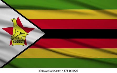 Zimbabwe Waving Flag 3d Illustrator Stock Illustration 575464000