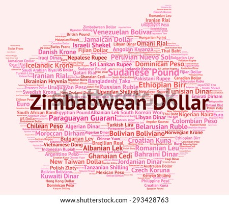 Zimbabwean Dollar Showing Forex Trading Fx Stock Illustration - 