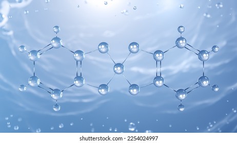 zinc pyrithione molecular structure, 3d model molecule, c10h8n2o2s2zn, structural chemical formula view from a microscope