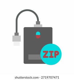 Zip Drive icon vector image. Suitable for mobile apps, web apps and print media.
