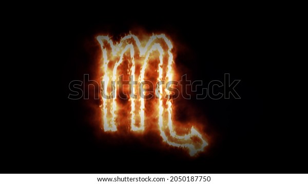 Zodiac Sign Glow Scorpio Fire Burnt Stock Illustration 2050187750 ...