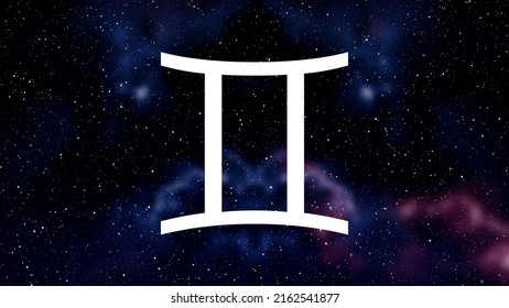 Zodiac Sign Stars Black Background Gemini Stock Illustration 2162541877 ...