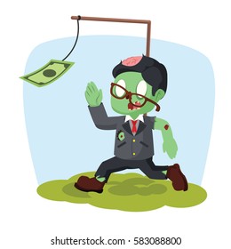 Zombie Businessman Motivated By Money