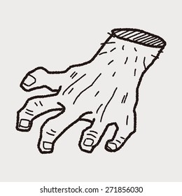 Zombie Hand Doodle Stock Illustration 271856030 | Shutterstock