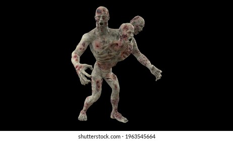 Zombie Mutant 2 3D Render
