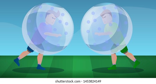 Zorb Soccer Play Concept Banner.
