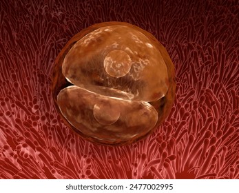 Zygote development 24-36 hours after fertilization.