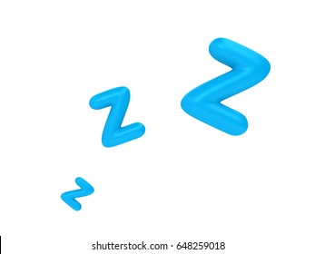 Zzz Sleeping Night Sign In 3d Rendering.