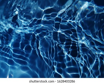 Abstract​ of surface​ blue​ water​ reflected​ by​ sunlight​ for​ background​