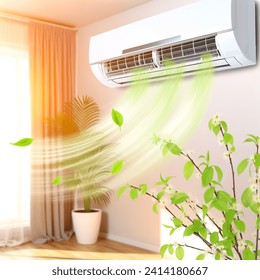 Outdoor Unit Mini Split Leaking Water AI-generated image 2536186287