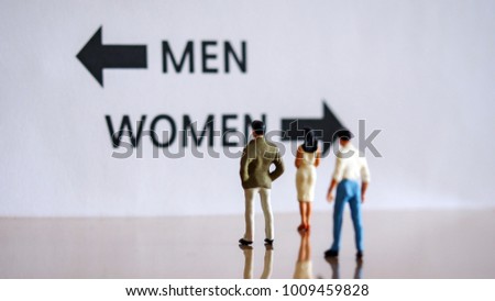 Male and female gender separation.
