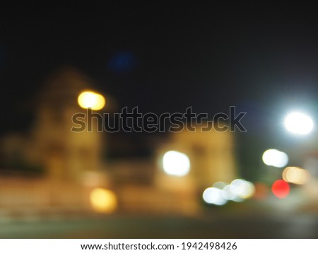 light​ bokeh​ at​ nigth​ on​ street​