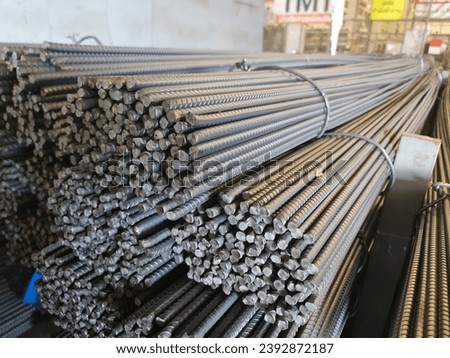 Stack​ of​ reinforce​d​ steel​ for​ reinforce​d​ concrete​ construction​