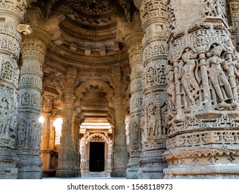 01 Mar 2019 Low Angal Veiw Of The Assembly Hall Frome Stapes To Kunda, The Reservoir Sun Temple, Modhera Mehsana District Gujarat India