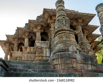 01 Mar 2019 Low Angal Veiw Of The Assembly Hall Frome Stapes To Kunda, The Reservoir Sun Temple, Modhera Mehsana District Gujarat India