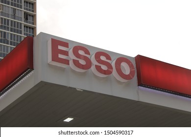 01 September 2019, Chao Chu Kang City, Singapore- Esso Is A Trading Name For ExxonMobil and Its Related Companies. The Company Began As Standard Oil Of New Jersey following The Breakup Of Standard Oil