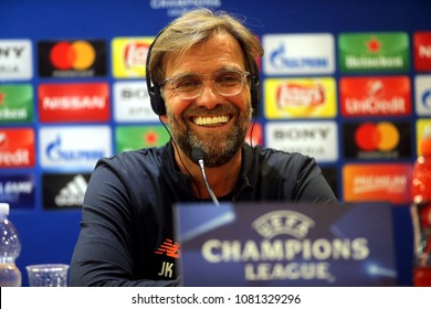 01.05.2018. Rome, Italy: Jurgen Klopp During The Press Conference Before The Uefa Champions League Match AS Roma Vs Liverpool In Olympic Stadium In Rome.